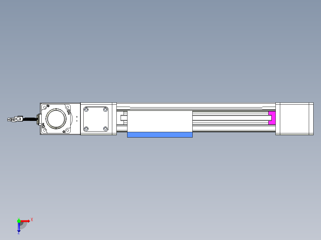威洛博LB.GB同步带传动--欧规系列GB8-L96-S200-BL-P75俯视图