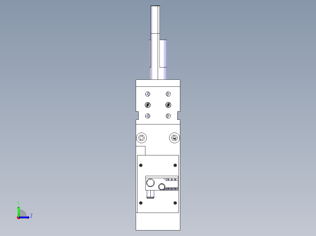 德克斯TUNKERS气缸数模SZVD_50_A23_T12_TUENKERS左视图