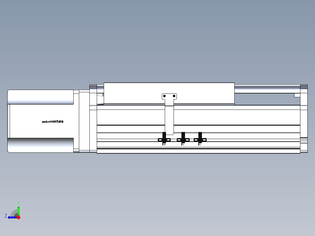 东锦丝杆传动-直线滑台模组DH270-C-L10-S50-BC-T1000W-C3右视图