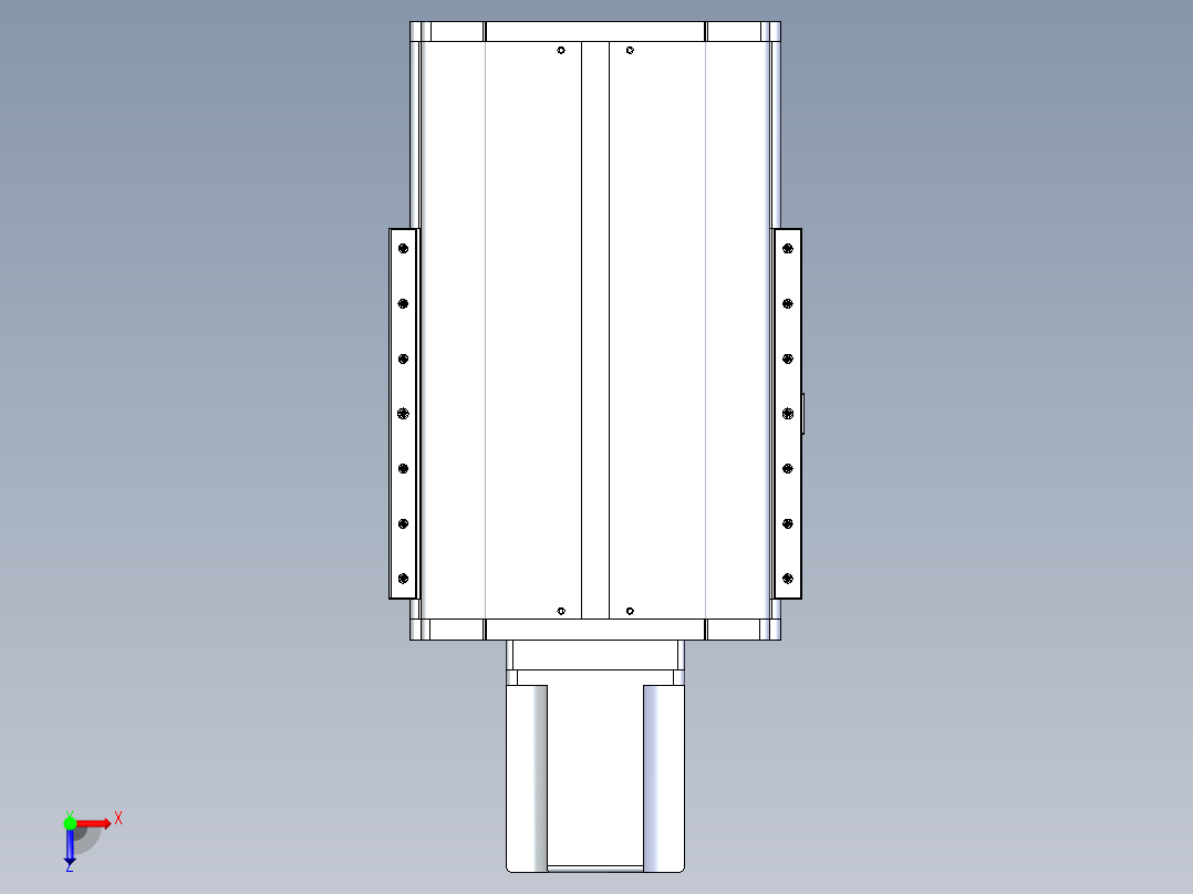 东锦丝杆传动-直线滑台模组DH270-C-L10-S50-BC-T1000W-C3俯视图