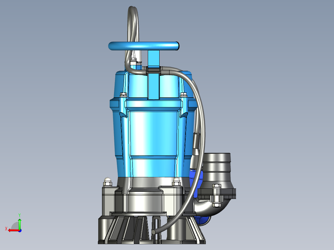 污泥潜水泵后视图