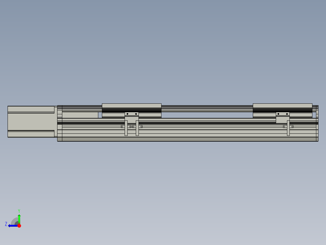 直线模组LHA17-S350-M设计图纸右视图