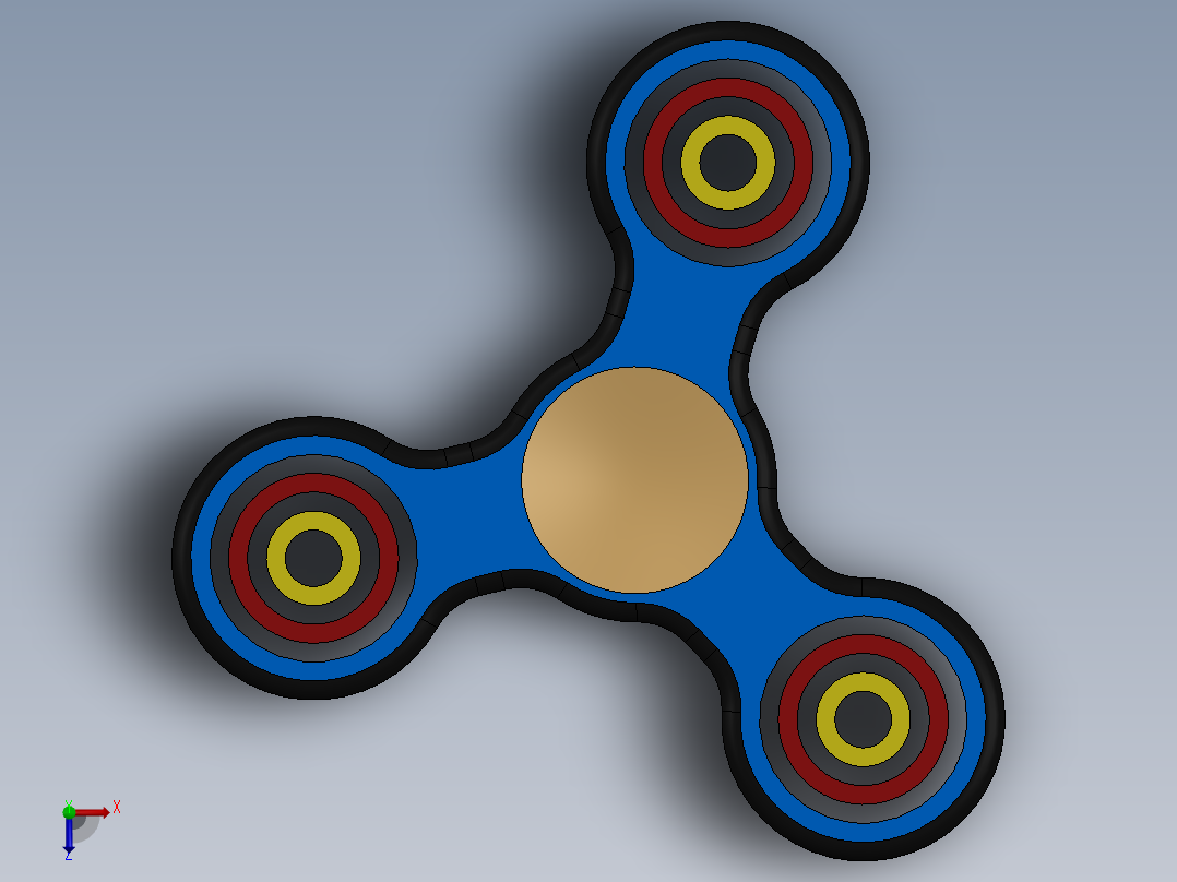 烦躁旋转器俯视图