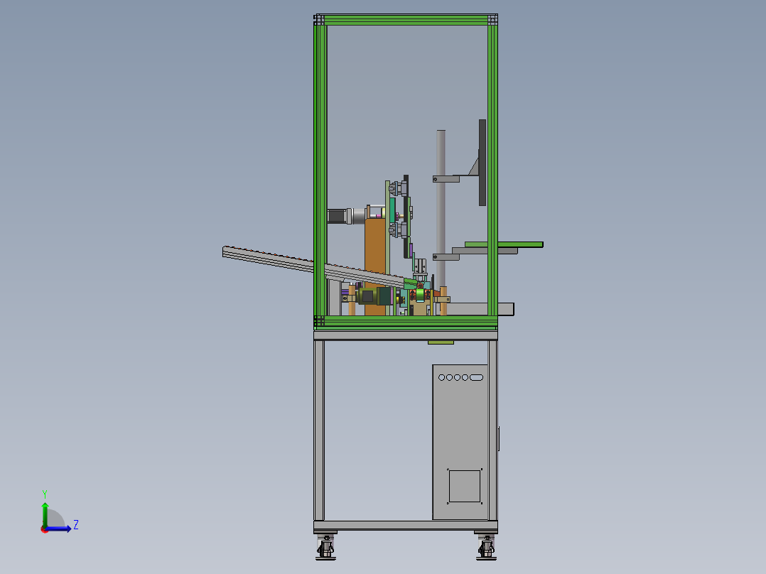 永磁电机转子磁性检测设备sw18可编辑左视图