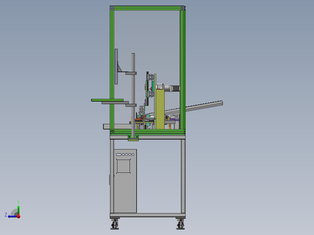 永磁电机转子磁性检测设备sw18可编辑右视图