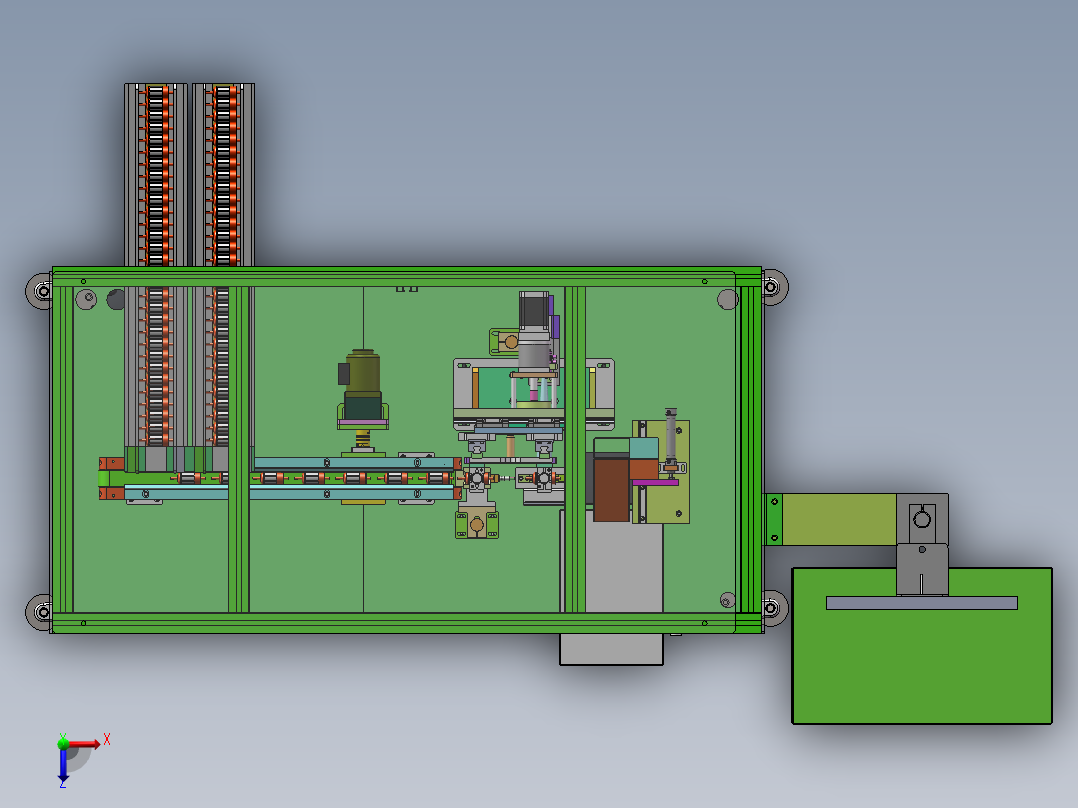 永磁电机转子磁性检测设备sw18可编辑俯视图