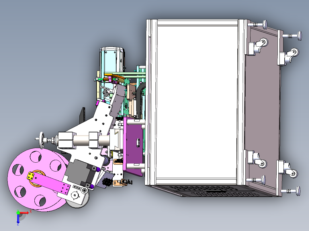 半自动保护膜贴标机sw16可编辑俯视图