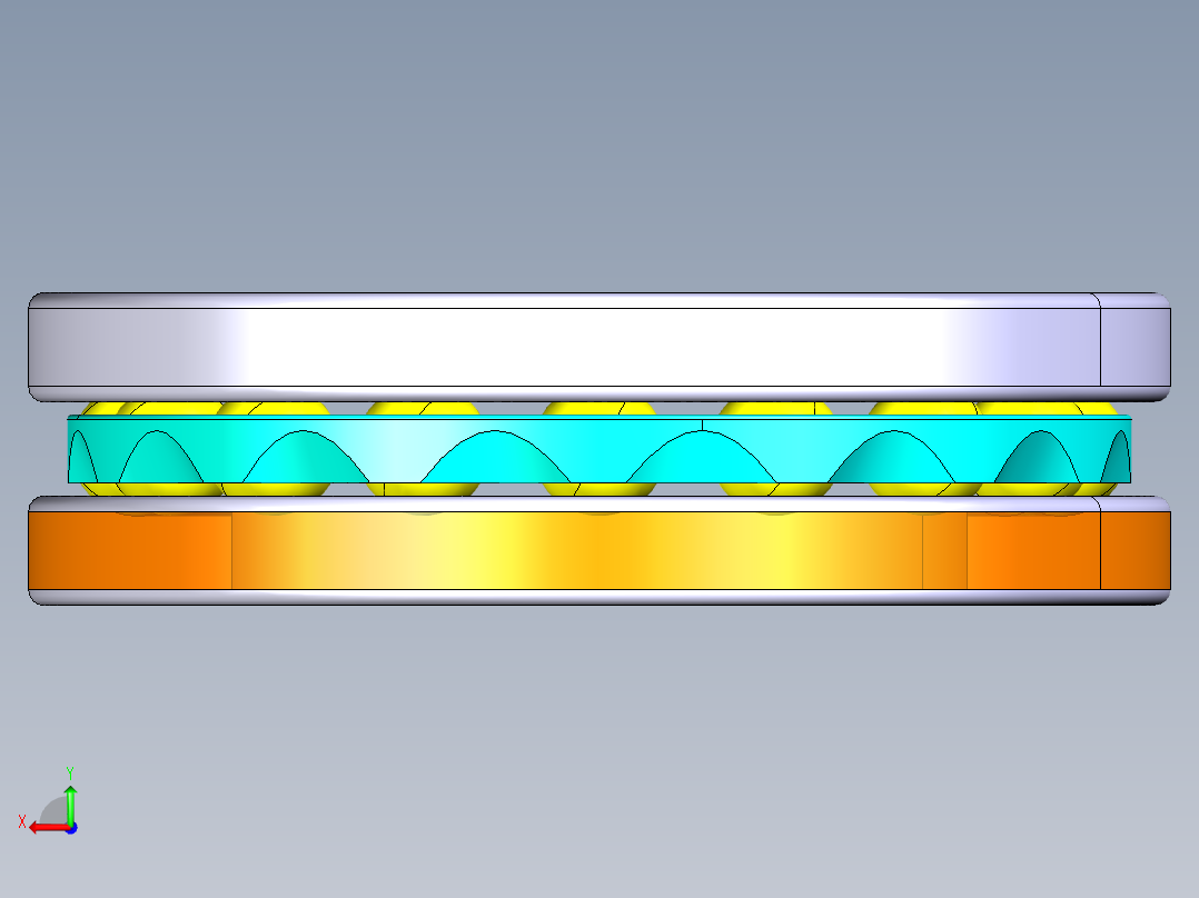 平面推力球轴承51209后视图