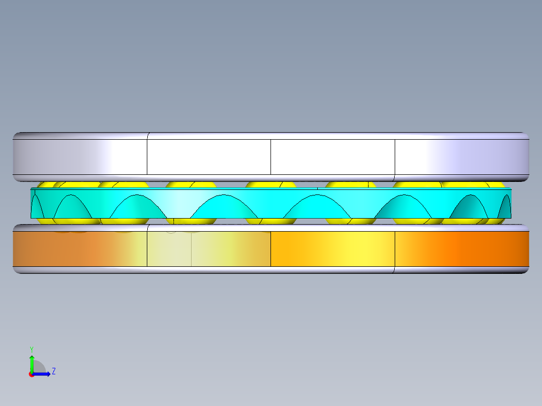 平面推力球轴承51209左视图