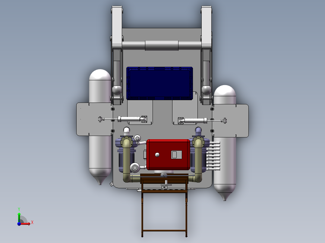 莲藕收获机三维设计前视图