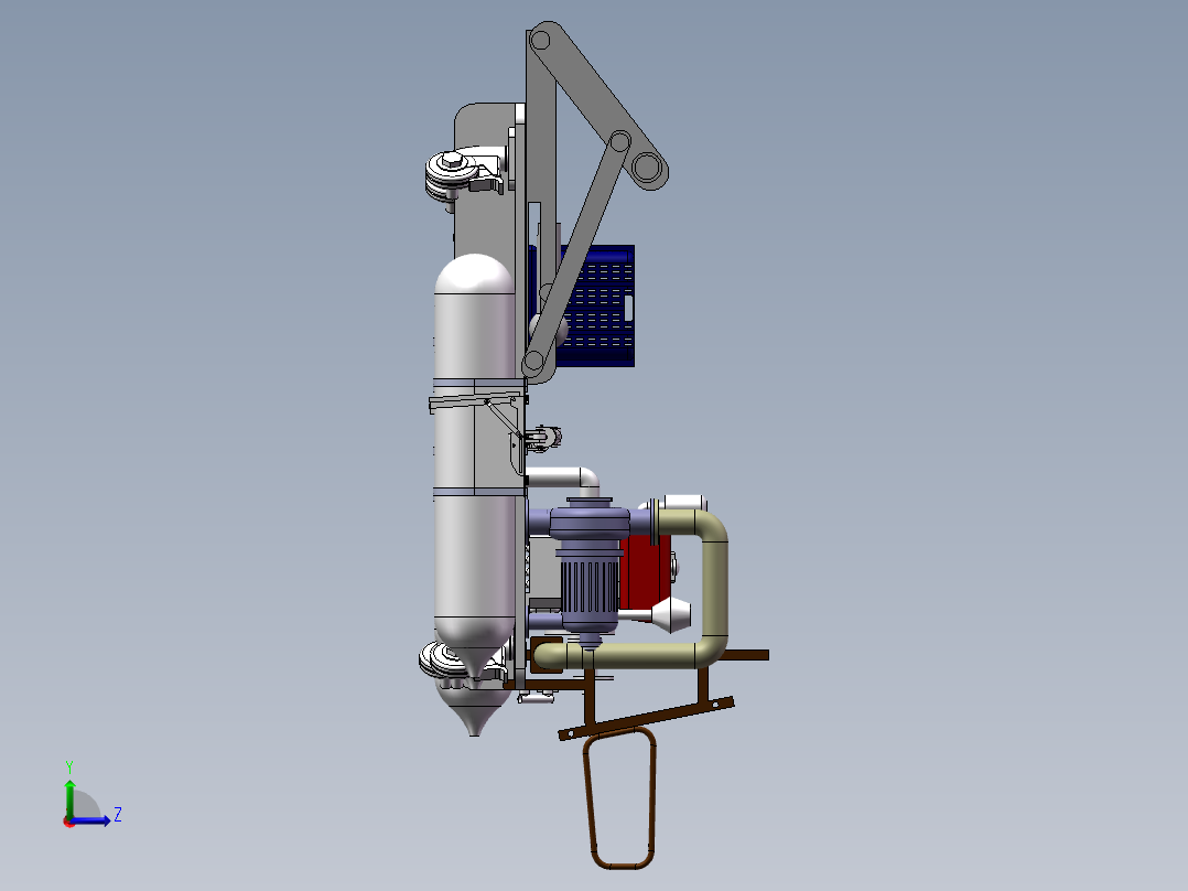 莲藕收获机三维设计左视图