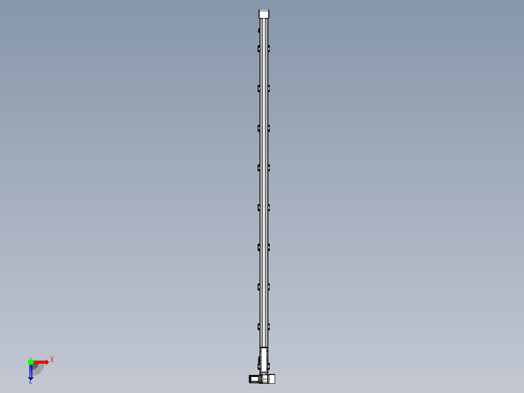 同步带滑台-欧规B8-L88-S3300-L-ZP75-D3-N10俯视图