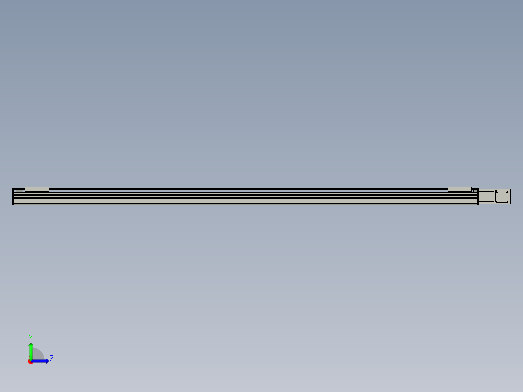 直线模组WG-LHB12-S1950-BR设计图纸左视图