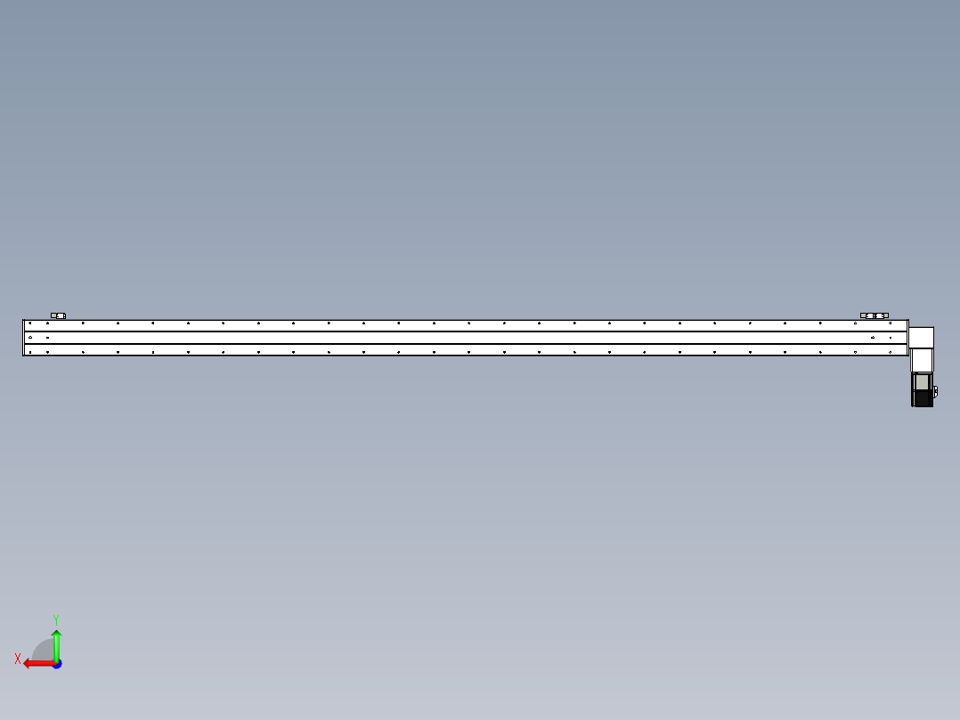 同步带滑台-半封闭B10-L90-S2300-L-P40-D3后视图