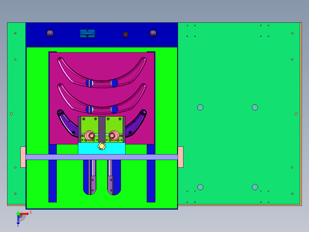 塑料件送打螺丝机械俯视图