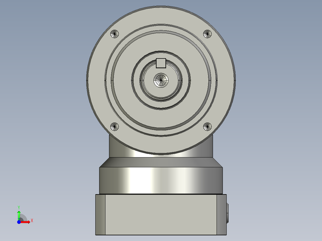 多摩川行星减速机TLR-090-L2-19DC19（45度）前视图