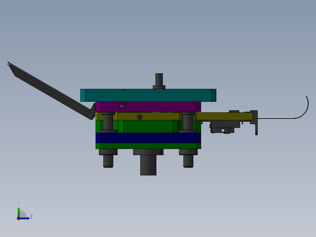 RJ45自动内模下料左视图