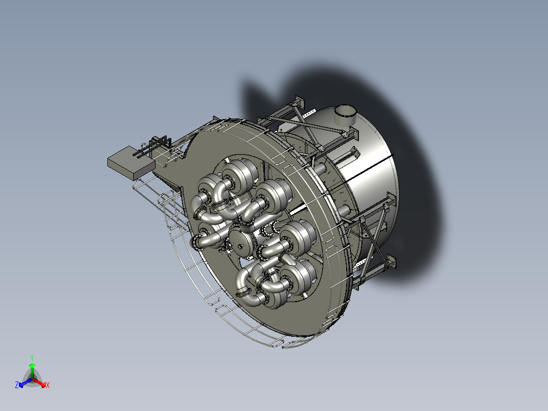 重<span style='color: red'>介质</span>旋风分离器3D模型