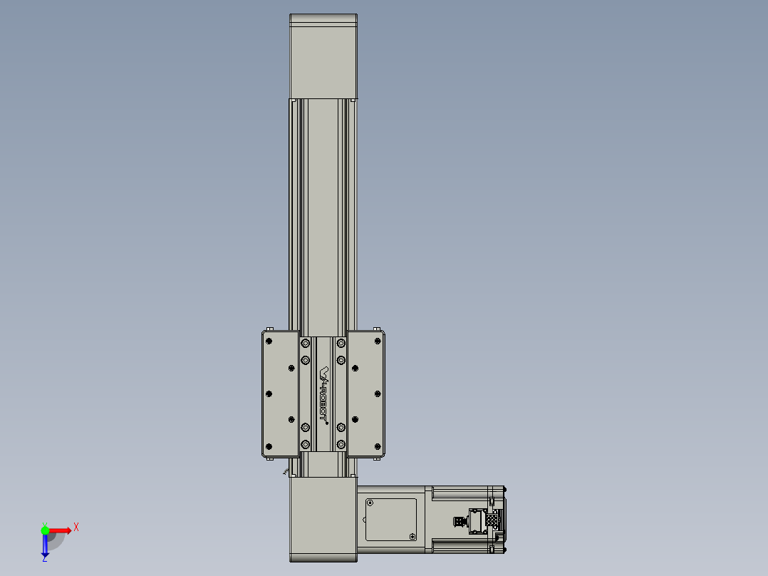 威洛博直线电机模组EB8-L200-S250-L-P75-MS3俯视图