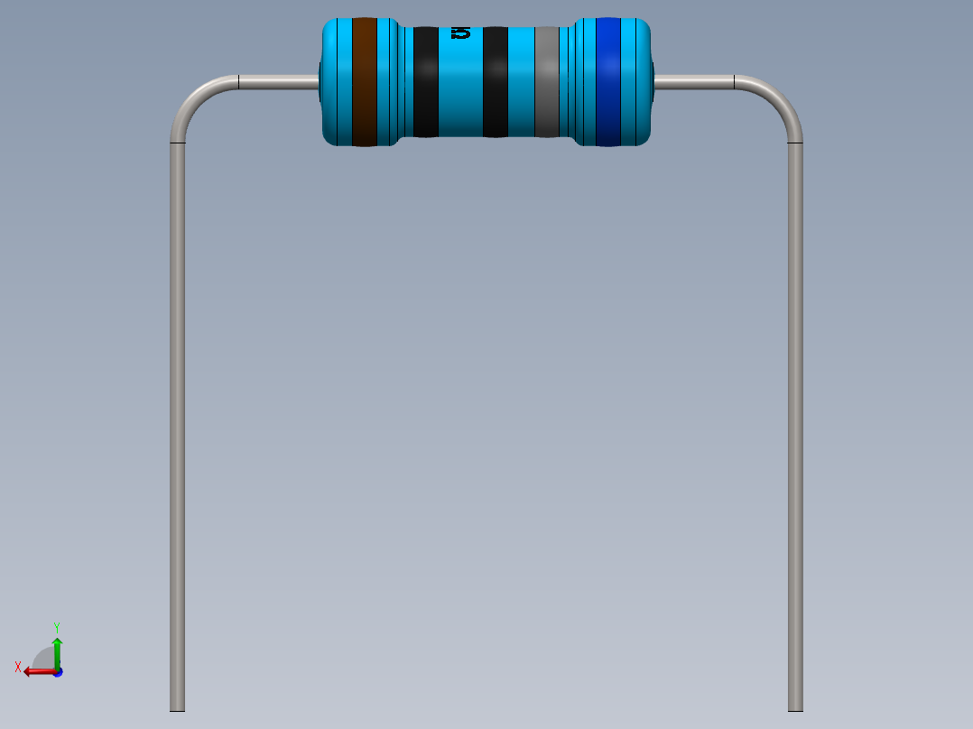 电容器 二极管 电阻器-Resistor 680 Ohm 1 Watt后视图