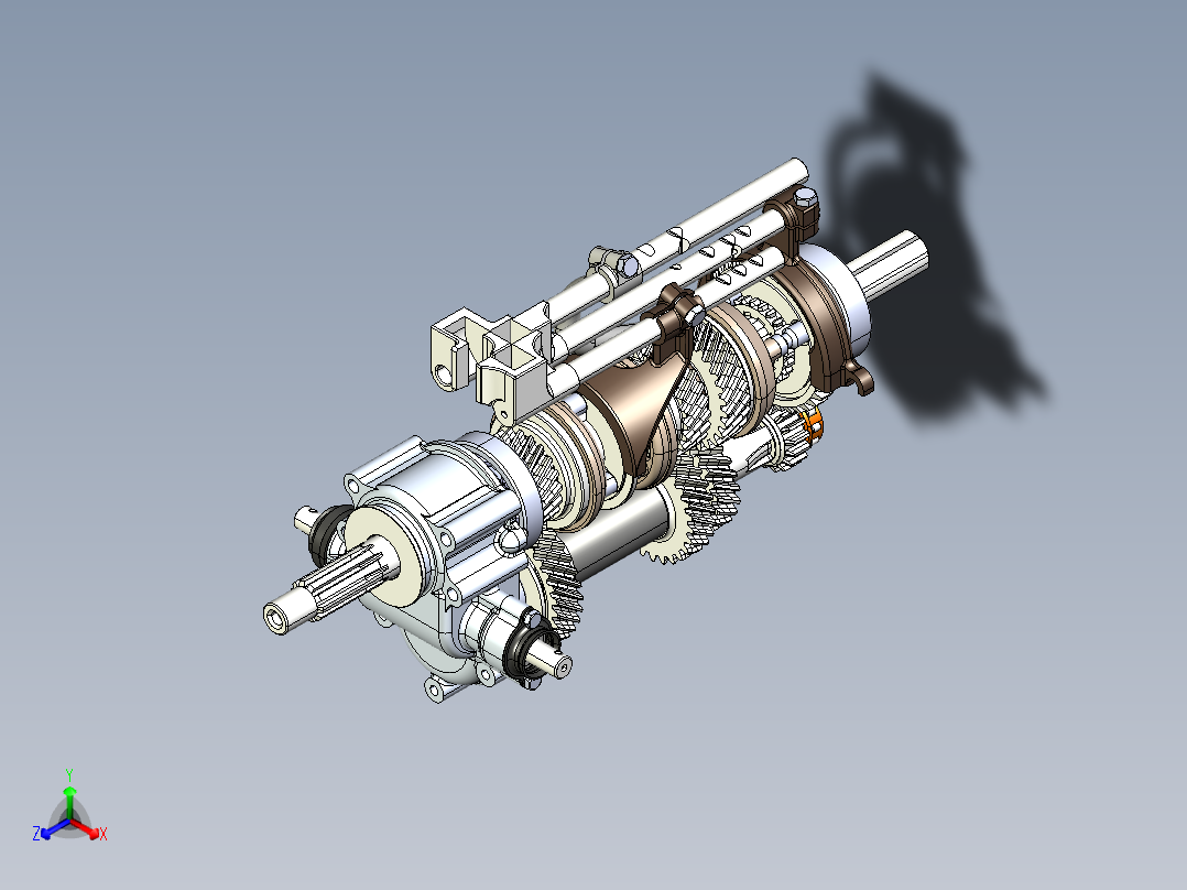 <span style='color: red'>变速箱</span>内部结构3D图