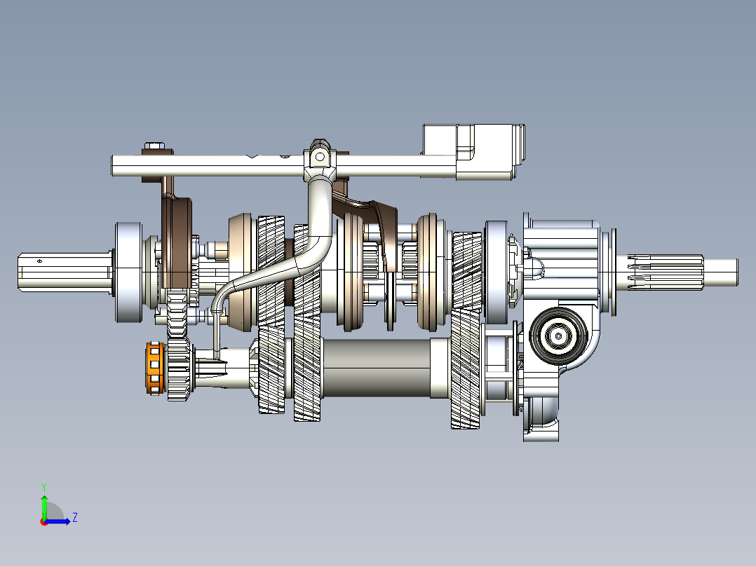 变速箱内部结构3D图左视图