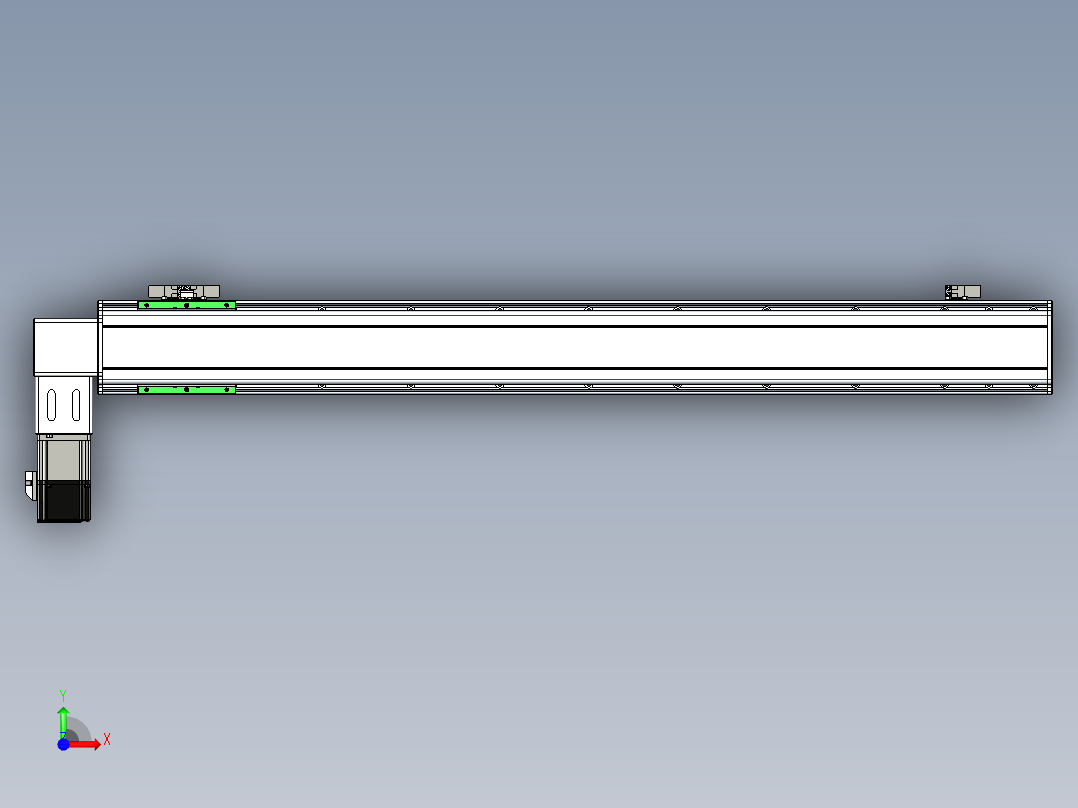 同步带滑台-半封闭B10-L90-S850-L-P40-D3前视图