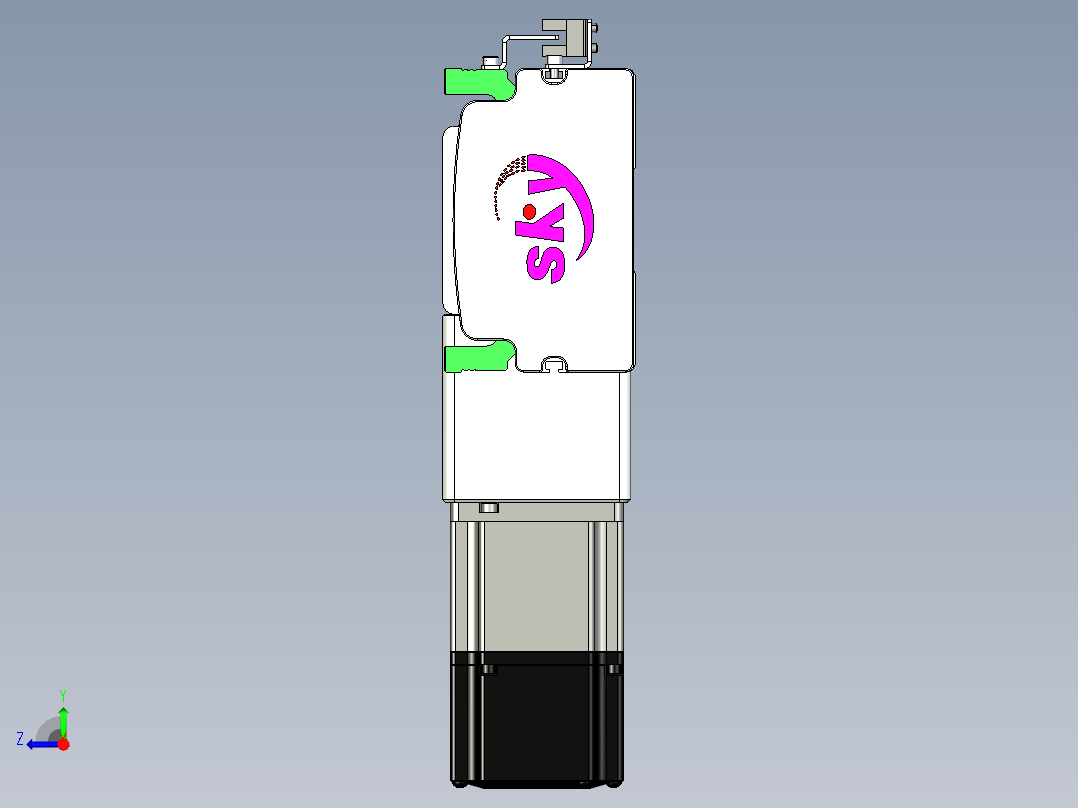 同步带滑台-半封闭B10-L90-S850-L-P40-D3右视图