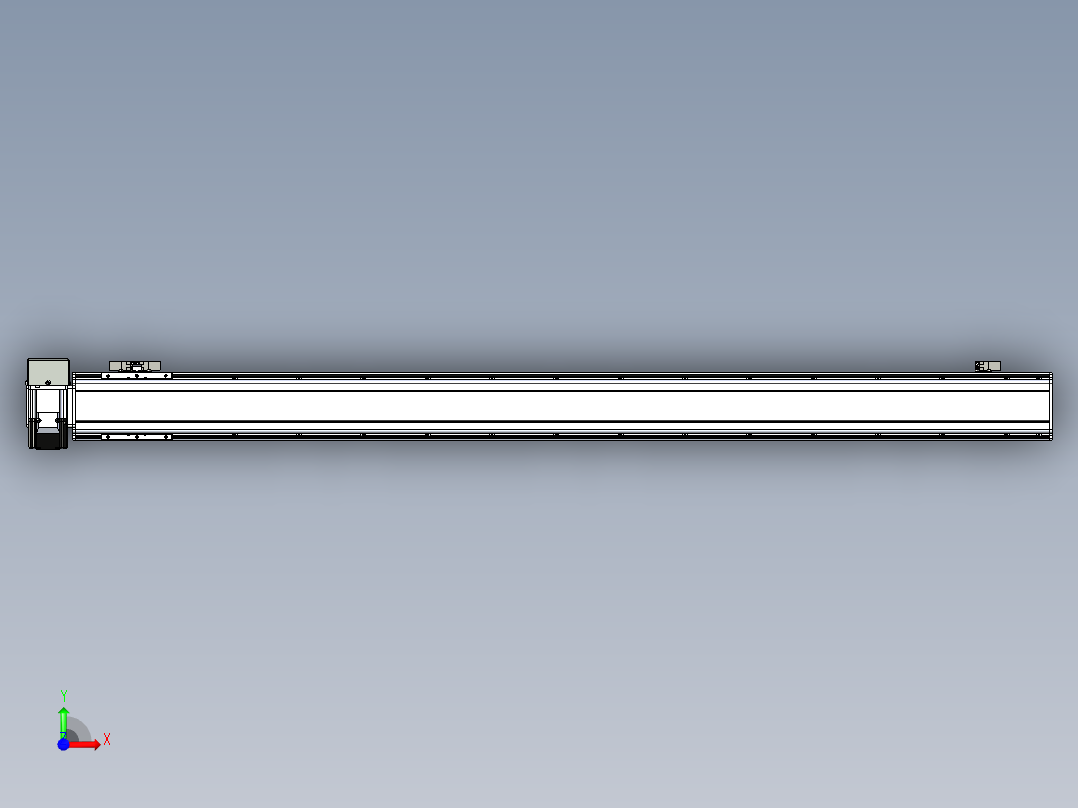 同步带滑台-半封闭B10H-L45-S1300-RU-P40-D3前视图