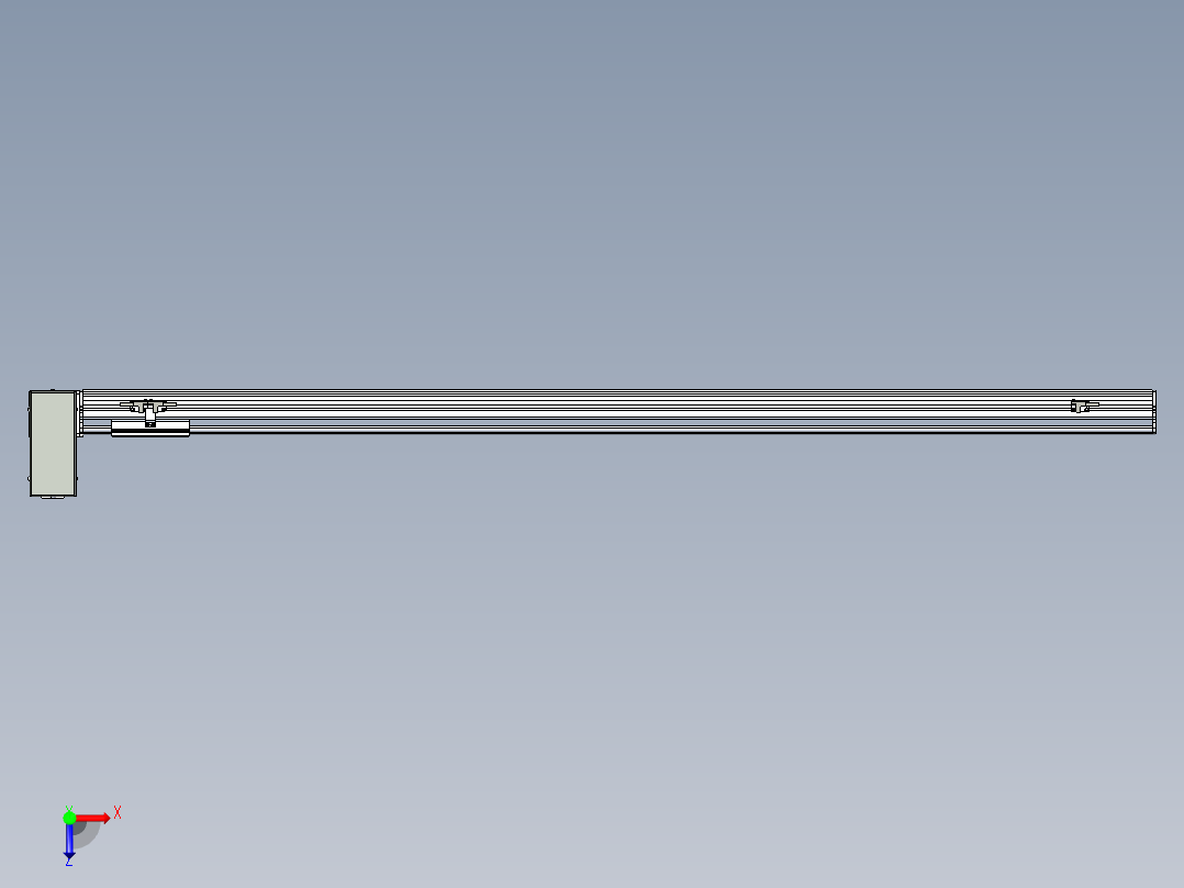 同步带滑台-半封闭B10H-L45-S1300-RU-P40-D3俯视图