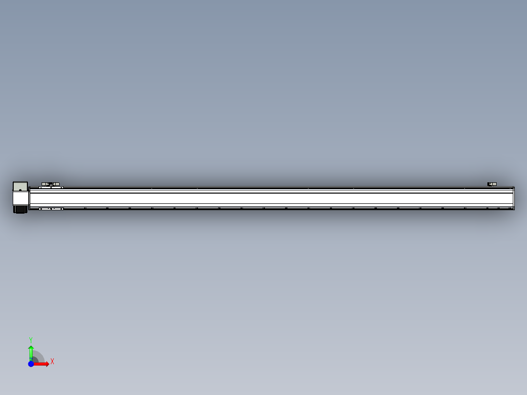 同步带滑台-半封闭B10H-L45-S1950-RD-P40-D3前视图