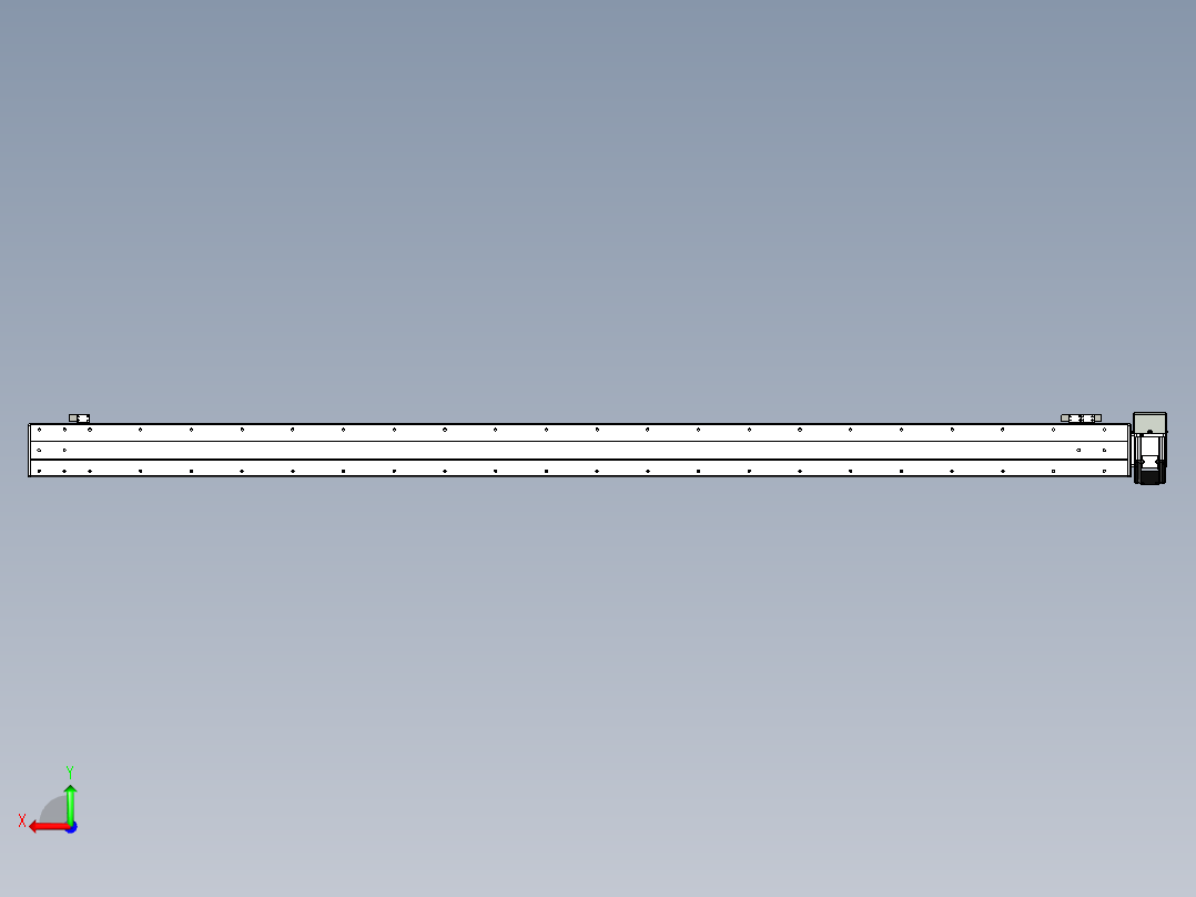 同步带滑台-半封闭B10H-L45-S1950-RD-P40-D3后视图