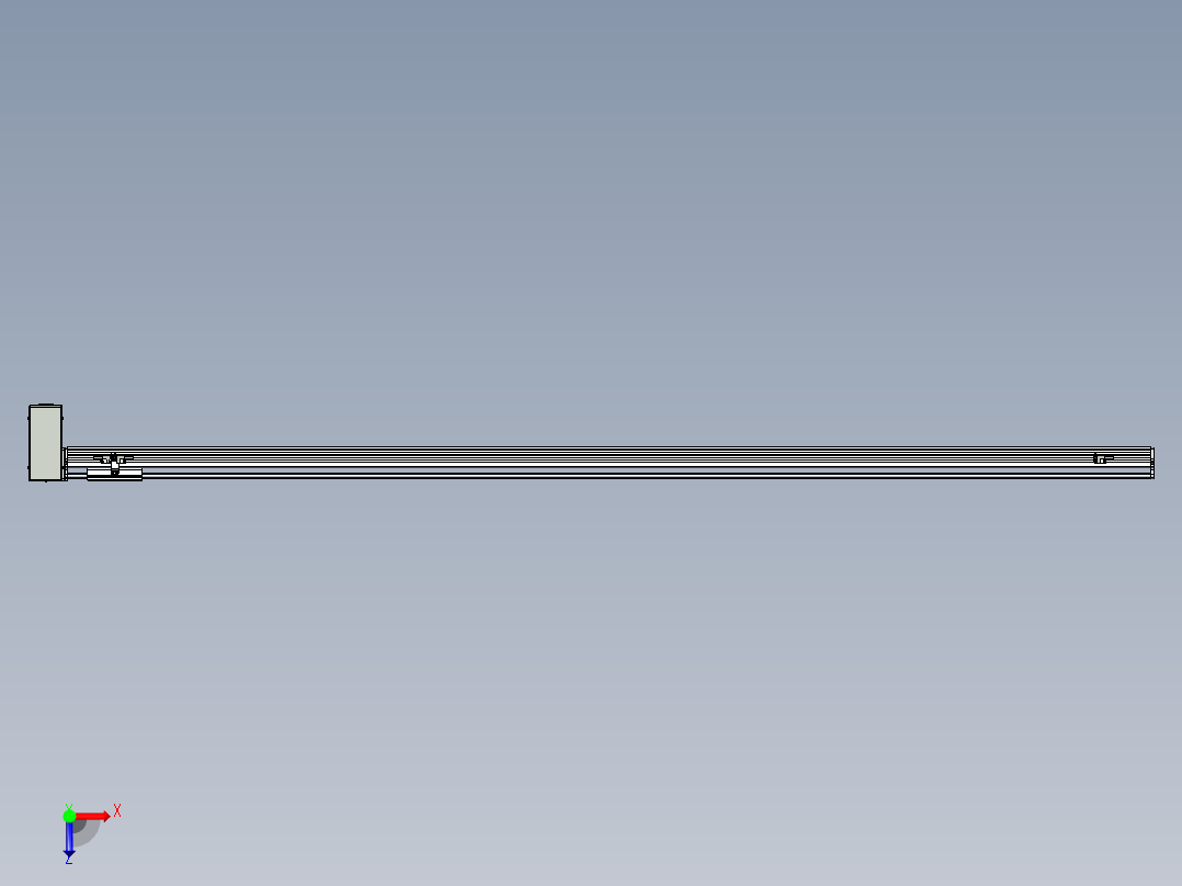 同步带滑台-半封闭B10H-L45-S1950-RD-P40-D3俯视图