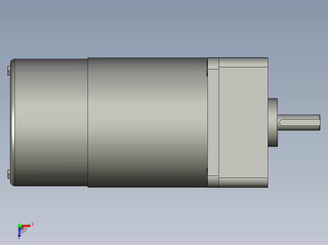 M8MX25GB4Y+MX8G3B微型齿轮调速马达俯视图