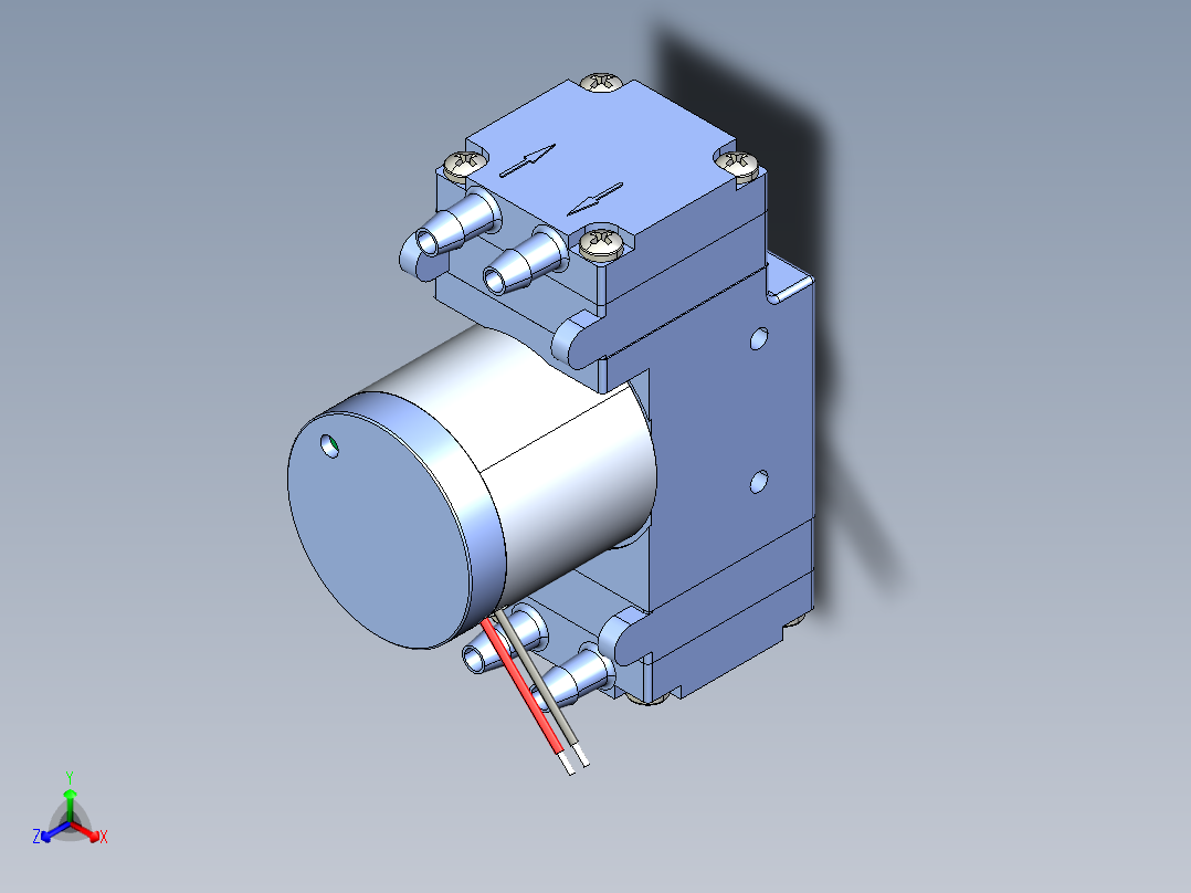 BTC 和 TTC 微型膜片泵 (85)系列图纸正等轴测图