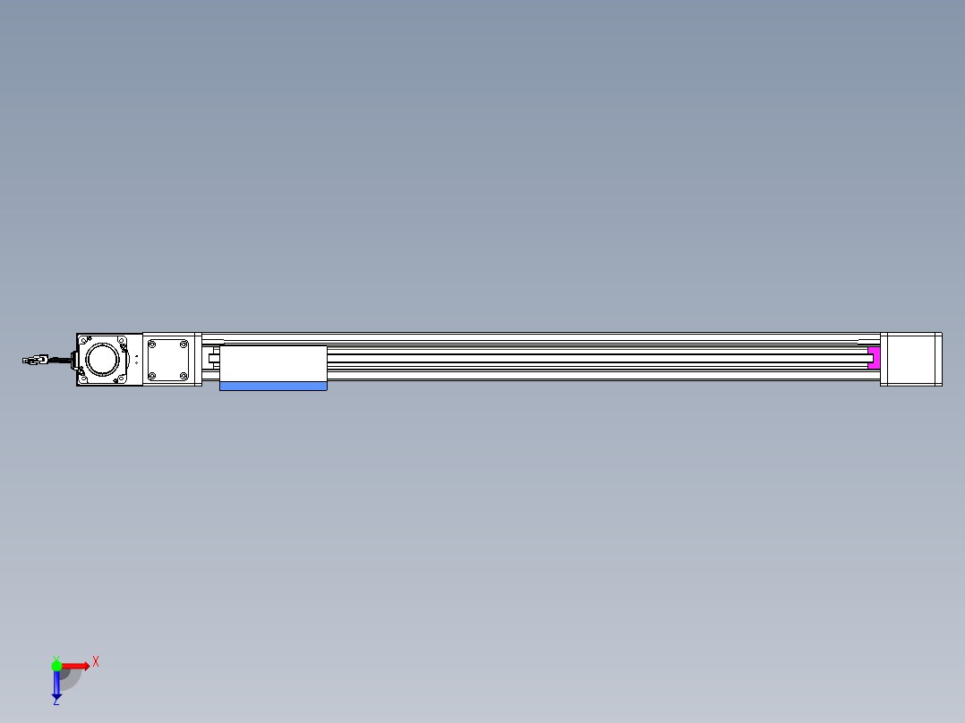威洛博LB.GB同步带传动--欧规系列GB8-L96-S900-BL-P75俯视图