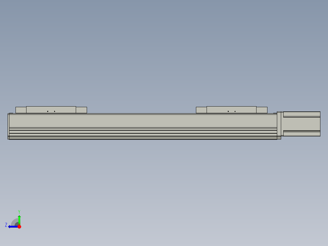 直线模组LHC17-S550-M设计图纸右视图