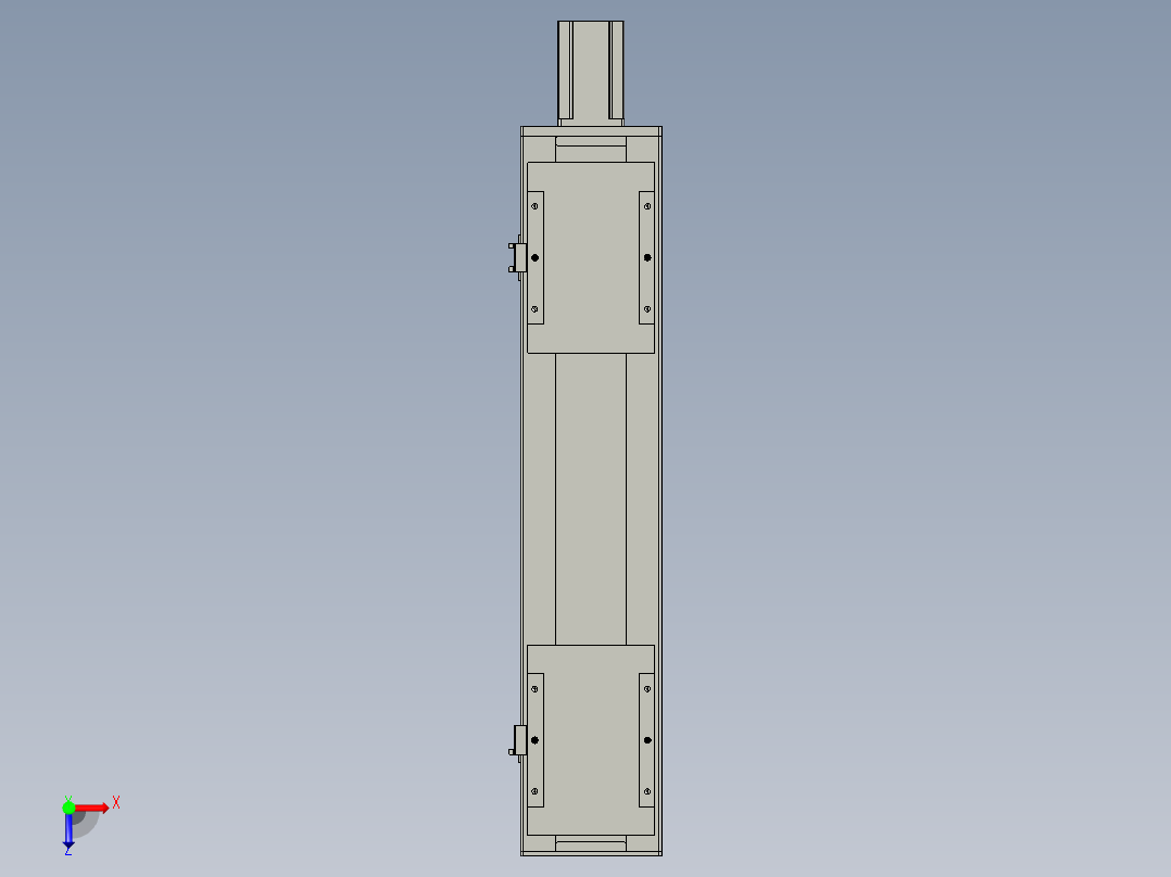 直线模组LHC17-S550-M设计图纸俯视图