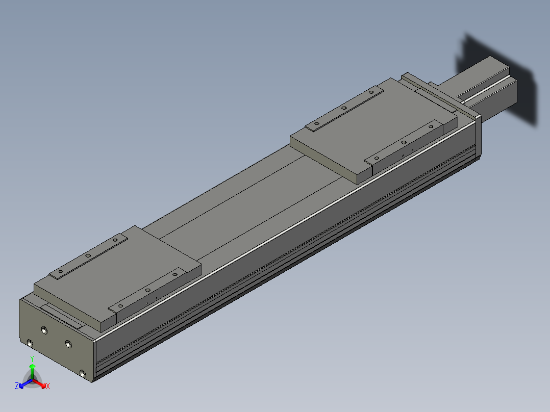 直线模组LHC17-S550-M设计图纸正等轴测图
