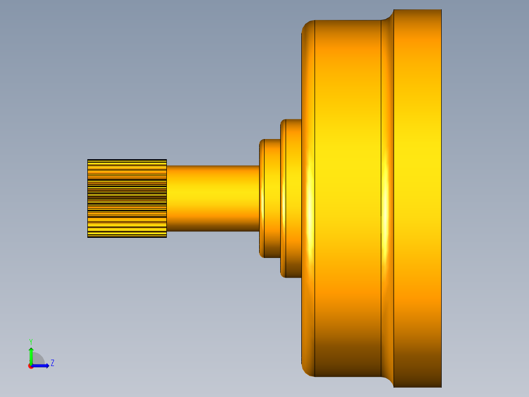 P106-大众01V自动变速器设计及三维UG建模【拉维娜式行星机构】左视图