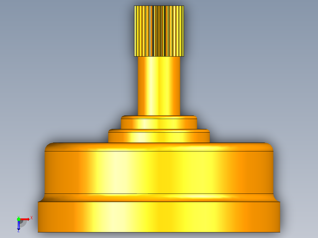 P106-大众01V自动变速器设计及三维UG建模【拉维娜式行星机构】俯视图