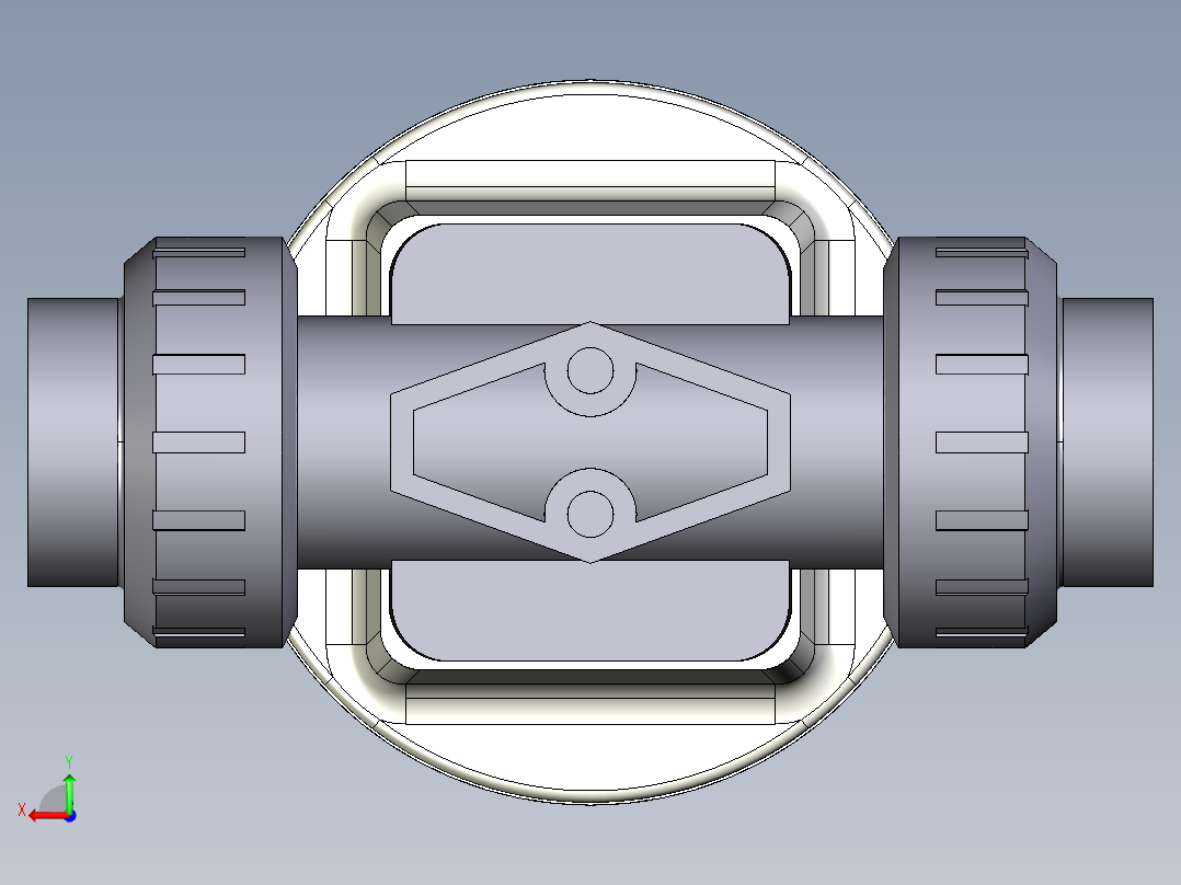 10DKMULVCP NO-DA 气动隔膜阀常开与女性结合溶剂焊接端双作用，BS PVC-U系列后视图