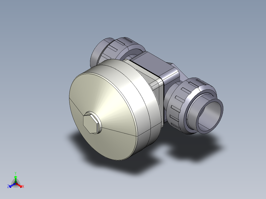 10DKMULVCP NO-DA 气动隔膜阀常开与女性结合溶剂焊接端双作用，BS PVC-U系列正等轴测图