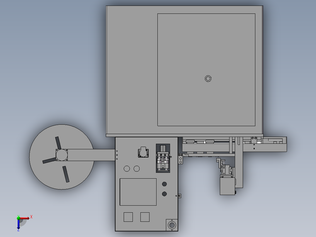 全自动编带机俯视图