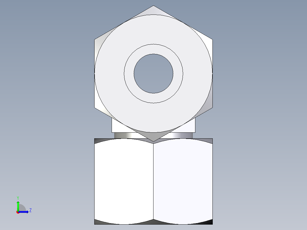 卡套式工业通用硬管接头EO_Swivel_nut_branch_tee_ET12ZSCF左视图