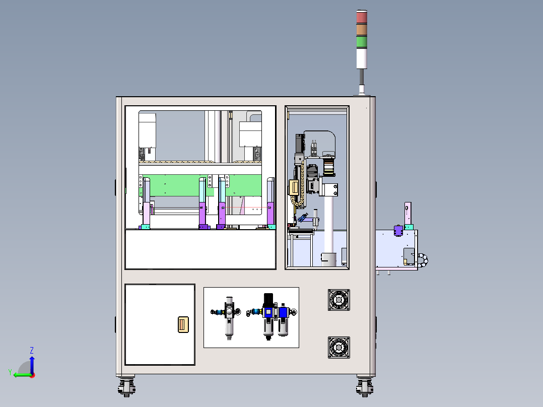 A1 UATI 折弯设备（sw18可编辑+工程图）左视图