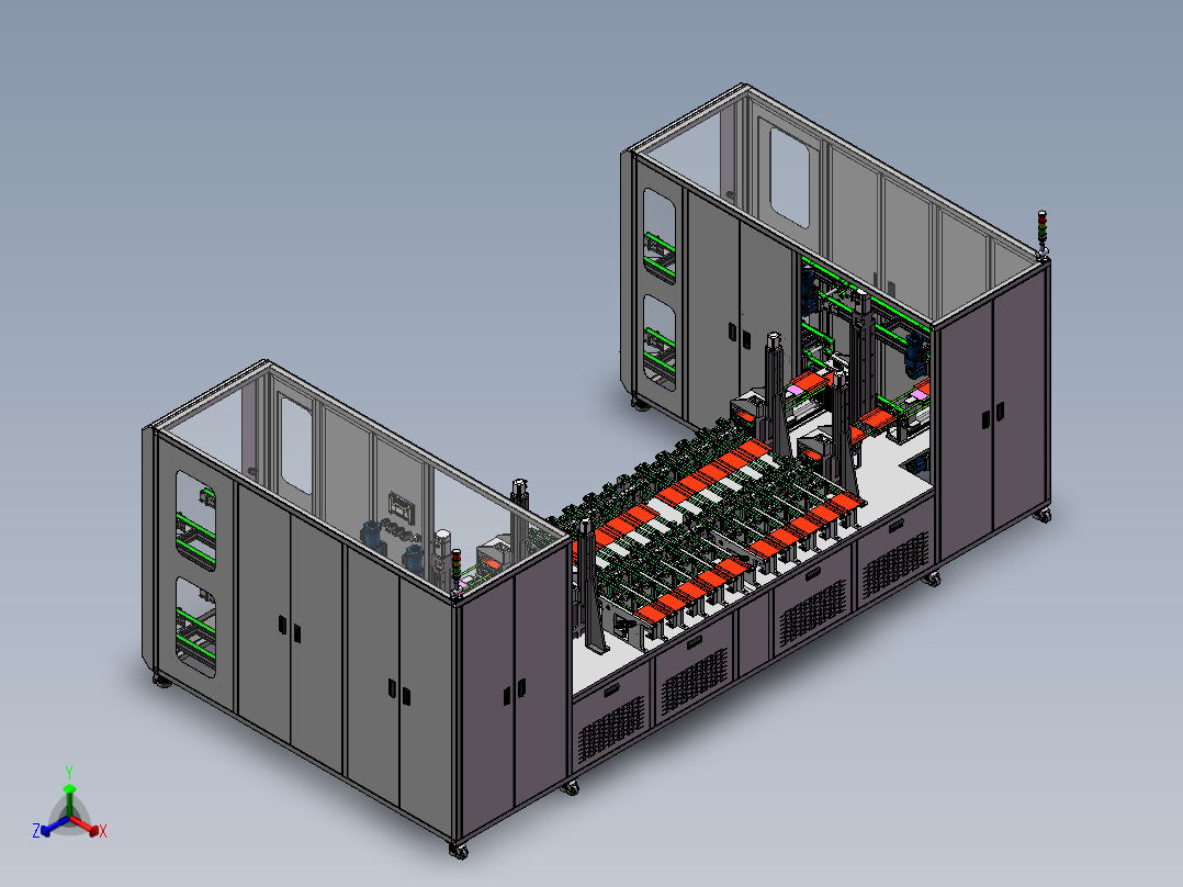 光伏去PSG上料机sw18可编辑正等轴测图