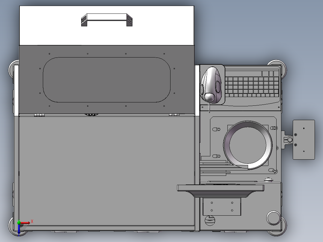 SMT测试分选机3D图纸H726 G60 非标自动化设备3D图纸3D模型俯视图