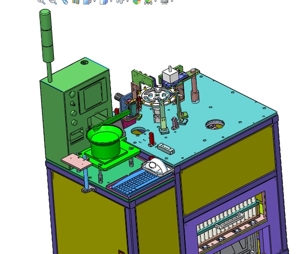 SMT测试分选机3D图纸H726 G60 非标自动化设备3D图纸3D模型