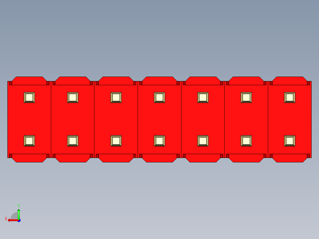 彩色公头100mil（2.54mm）系列-DS1021_red_2x07p_100mil_Type43_rev1.0后视图